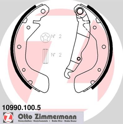 

Комплект тормозных колодок ZIMMERMANN 10990.100.5