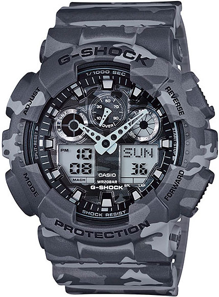 фото Японские наручные часы casio g-shock ga-100cm-8a с хронографом