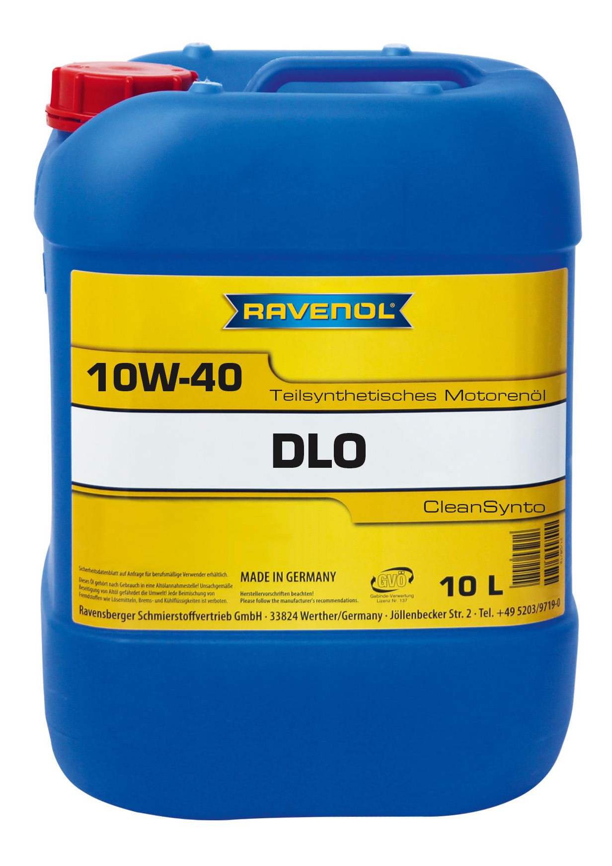 фото Моторное масло ravenol dlo sae 10w-40 10л