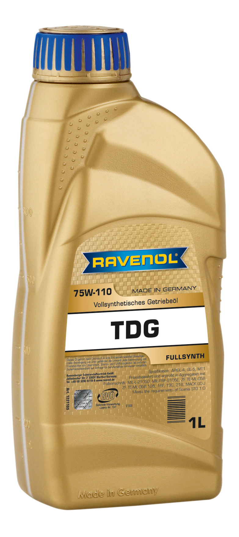 фото Трансмиссионное масло ravenol tdg 75w110 1л 1221109-001