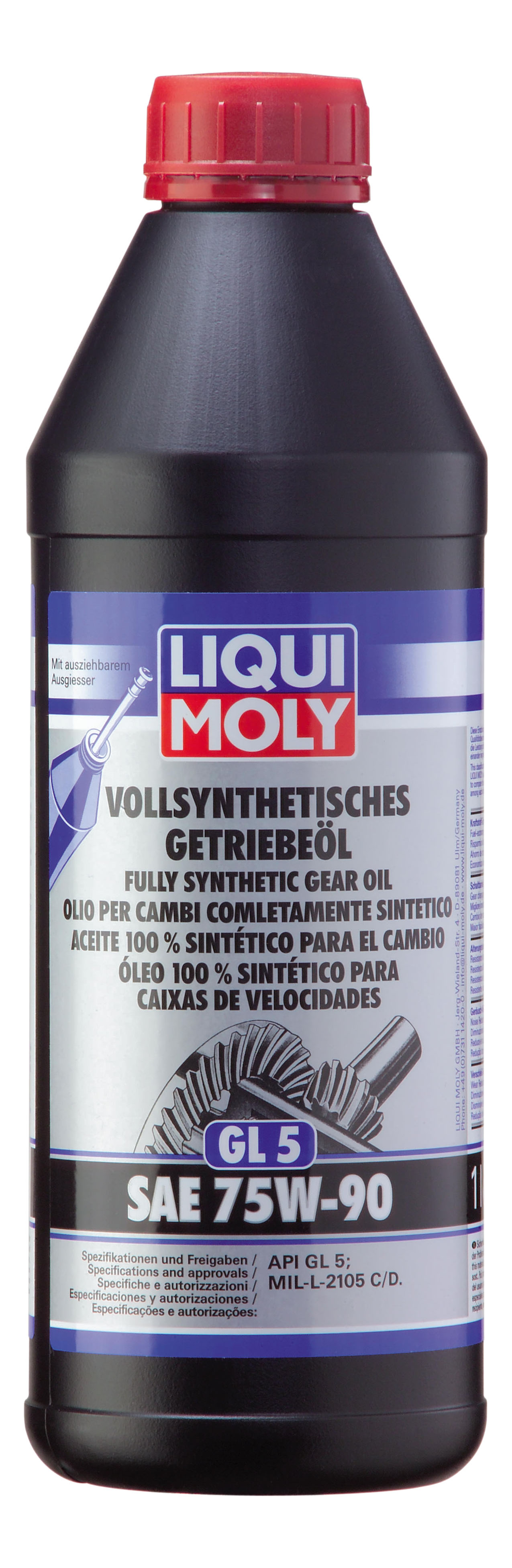 фото Трансмиссионное масло liqui moly vollsynthetisches getriebeoil sae 75w-90 (1л)