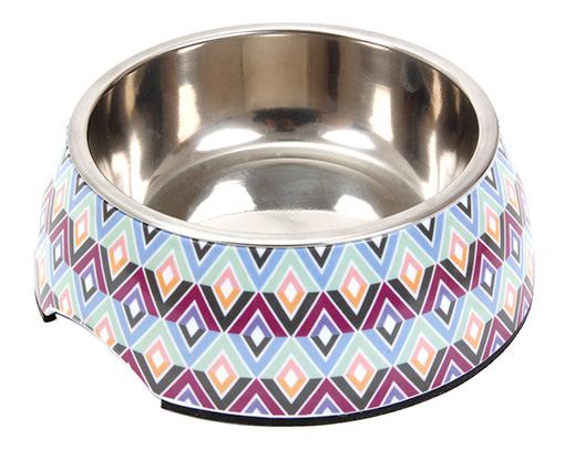 фото Одинарная миска для собак major, металл, разноцветный, 0,235 л