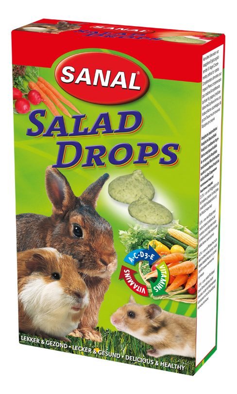 

Лакомство для грызунов SANALSalad Drops, 45г, лакомство для грызунов Salad Drops, SK7300, 45г