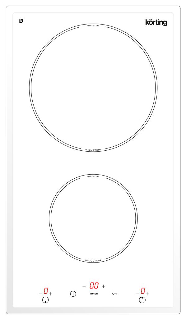 фото Встраиваемая варочная панель индукционная korting hi 32003 bw white