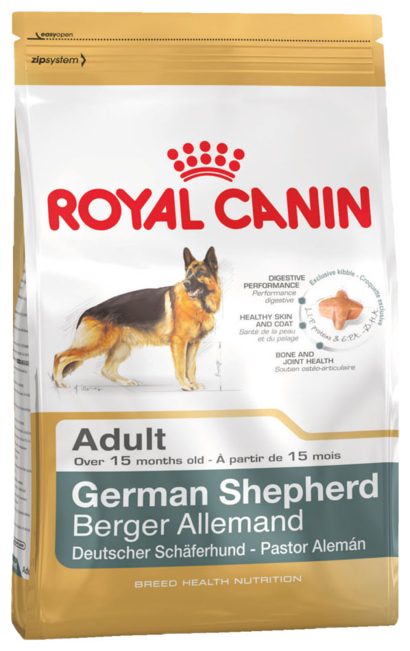 

Сухой корм для собак ROYAL CANIN Adult German shepherd, птица, 12кг, Adult German shepherd