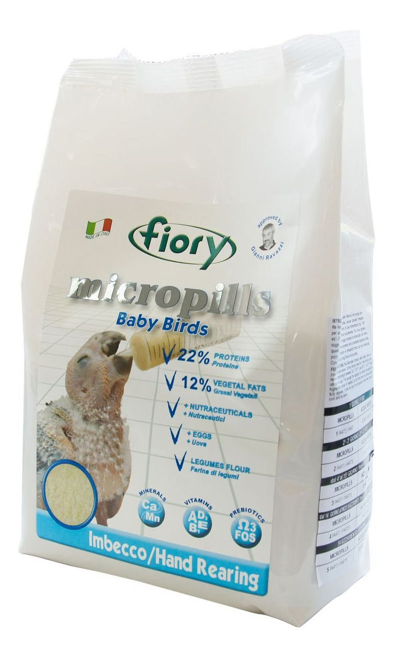 

Основной корм FIORY Micropills Baby Birds для экзотических птиц 800 г, корм для экзотических птиц Micropills Baby Birds, 800г