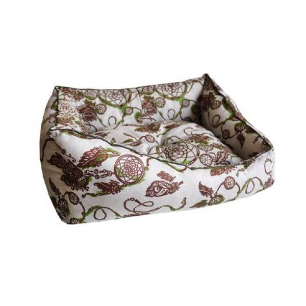 

Лежанка для кошек и собак ZooExpress 32x43x21см бежевый, коричневый, зеленый