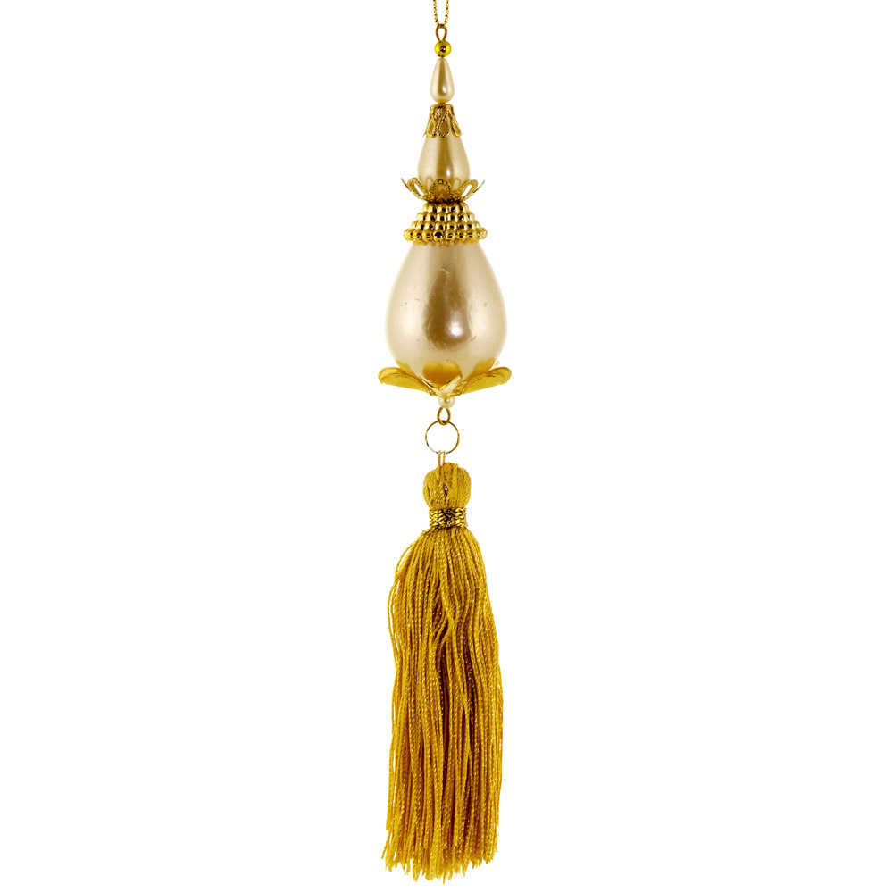 Елочная игрушка Crystal Deco Жемчужная Капля 162736 18 см 1 шт.