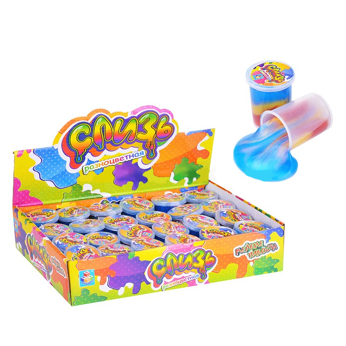 

Разноцветная слизь в банке мелкие пакости 40 г 1Toy т58925
