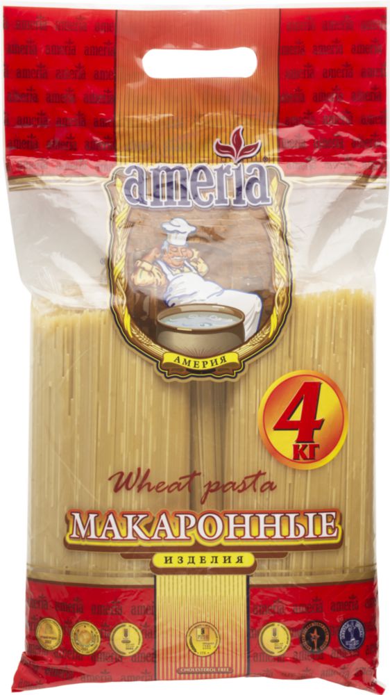 фото Макаронные изделия spaghetti ameria спагетти 4 кг