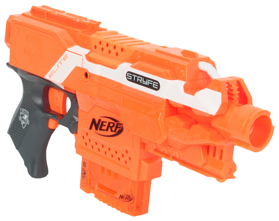 

Бластер игрушечный Hasbro Nerf A0200 Нерф Элит Страйф, Синий;оранжевый, Nerf A0200 Нерф Элит Страйф