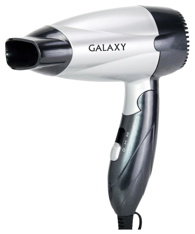 Фен Galaxy GL4305 1 400 Вт черный, серебристый breit zähne luftpolster kamm nass trocken haar entwirren массаж головы bürste a