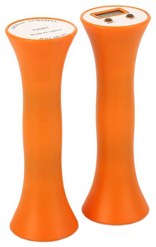 Неразборные гантели обрезиненные Bradex Изи Фитнес 2 x 0,65 кг, оранжевый