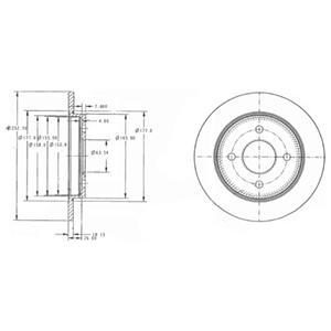 

Тормозной диск DELPHI BG3054