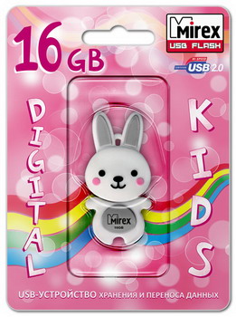

Флешка MIREX Rabbit 16ГБ White (13600-KIDRBG16), Rabbit