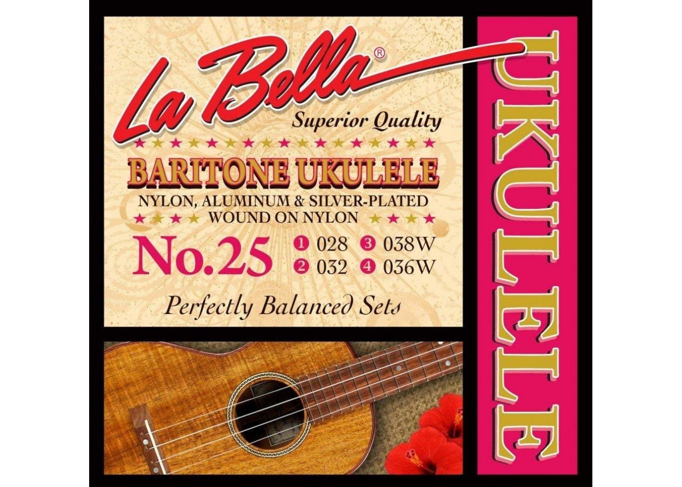фото Струны для укулеле баритон la bella 25