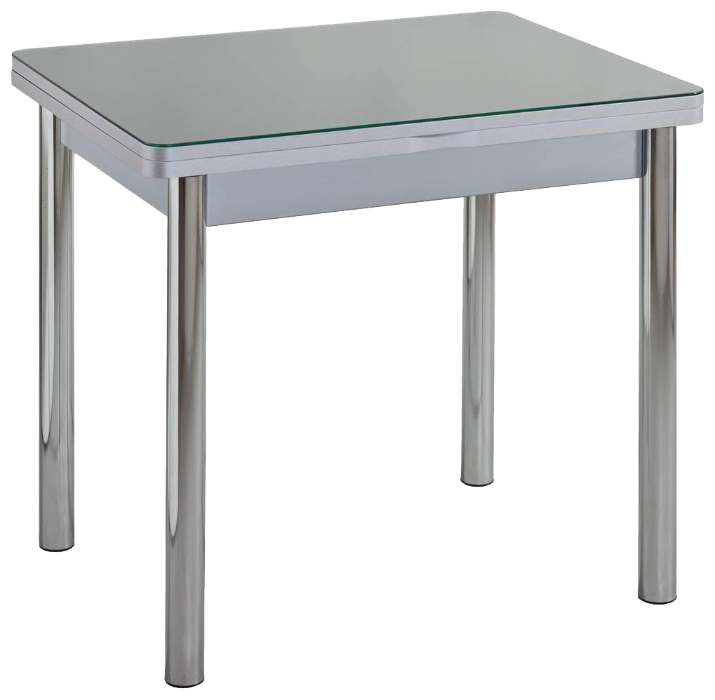 Кухонный стол Домотека 75x120x80 см, серебристый