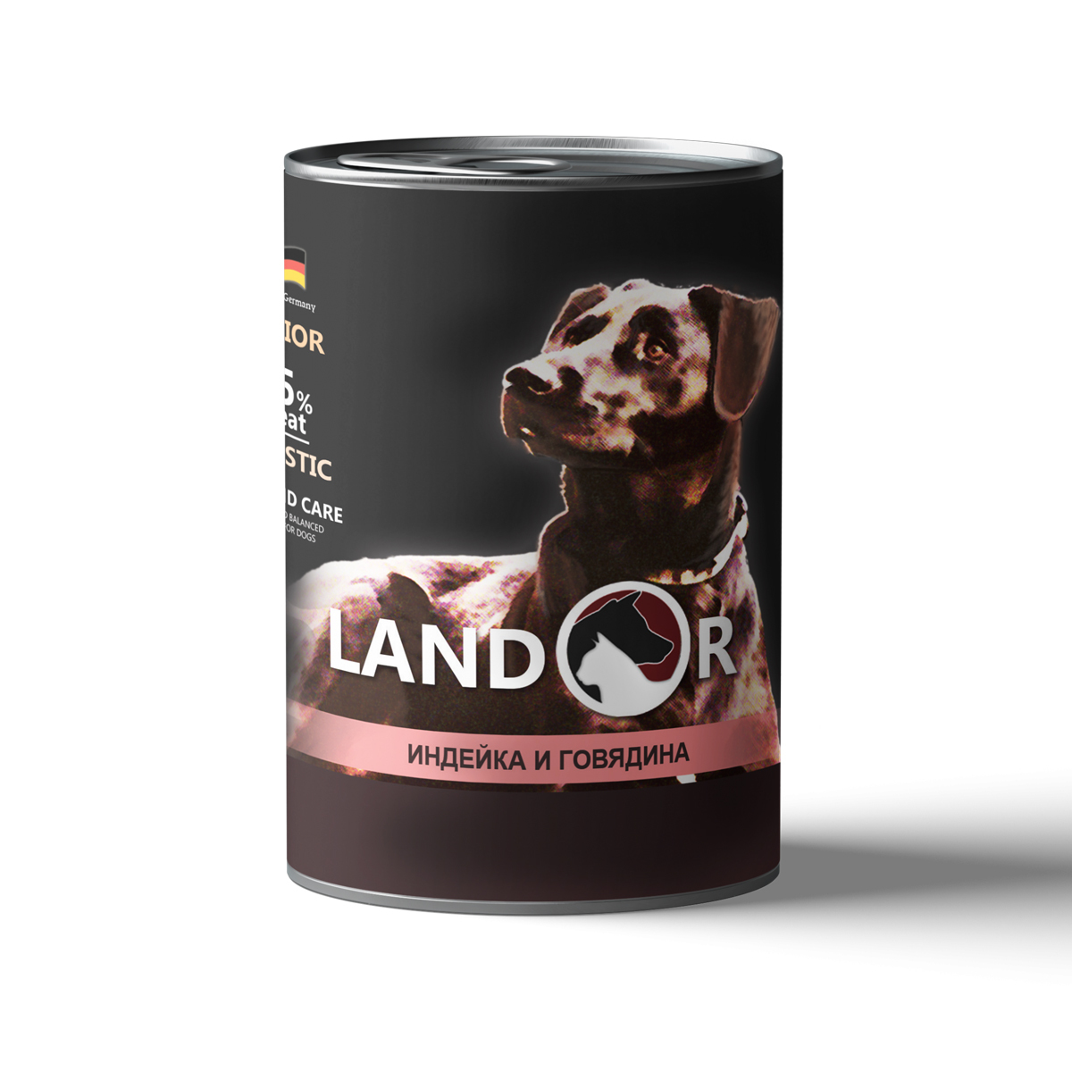 Консервы для щенков Landor, индейка с говядиной, 400г