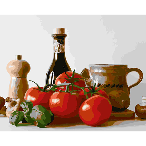 фото Набор для рисования по номерам "итальянский натюрморт", 40x50 см, арт. b003 русская живопись