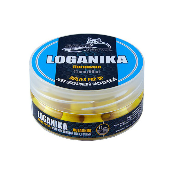 фото Бойл sonik baits loganika fluo pop-ups 50 мл, ягоды