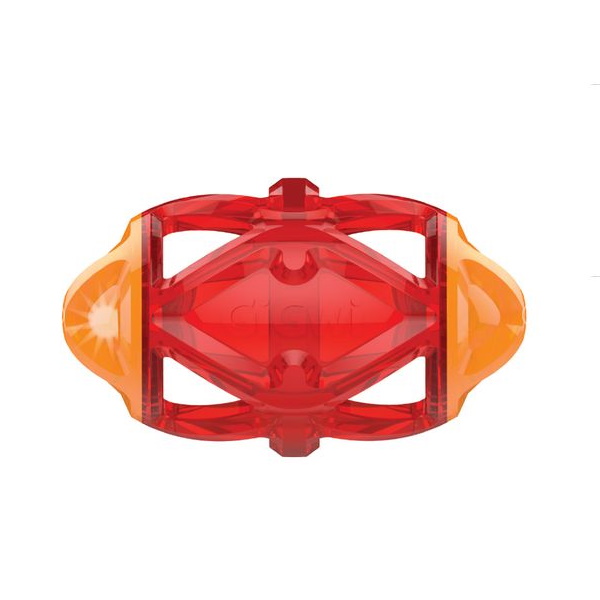 Апорт для собак GiGwi Регби мяч светящийся, красный, длина 15 см
