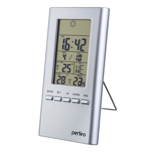 

Электронные часы-метеостанция Perfeo Meteo PF-S3331F Silver, PF-S3331F