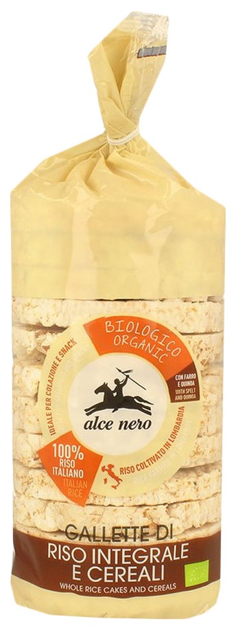 Хлебцы Alce Nero из цельнозернового риса и злаков
