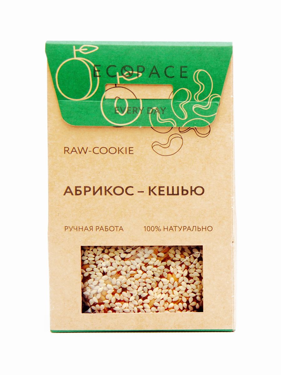 фото Печенье raw cookie every day абрикос-кешью 55 г ecospace