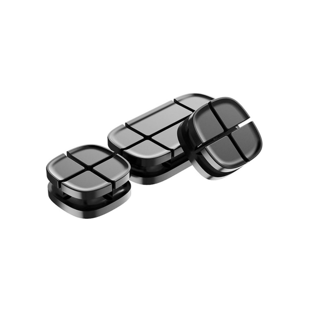 фото Держатель для проводов baseus cross peas cable clip black