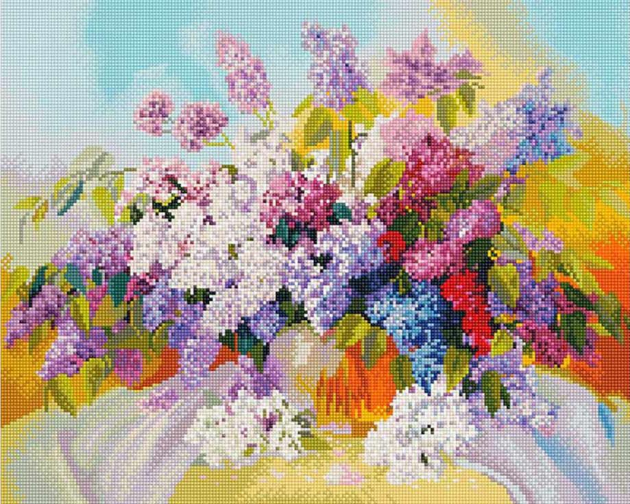 

Алмазная вышивка Белоснежка Сирень, 40x50 см, Сирень