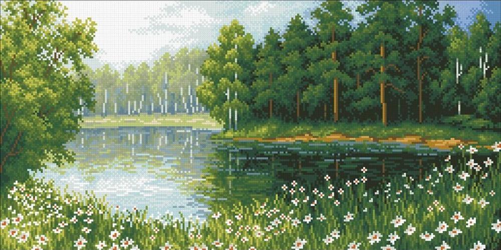 

Алмазная вышивка Паутинка Родное лето, 30x60 см, Родное лето
