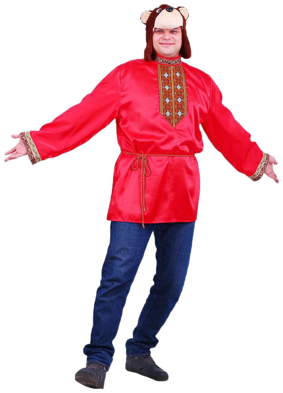 фото Карнавальный костюм для взрослых "медведь наумыч", размер 54-56 батик