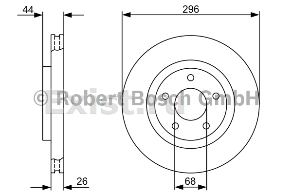 

Тормозной диск BOSCH 0986479358