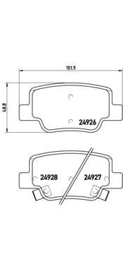 

Комплект тормозных колодок Brembo P83114