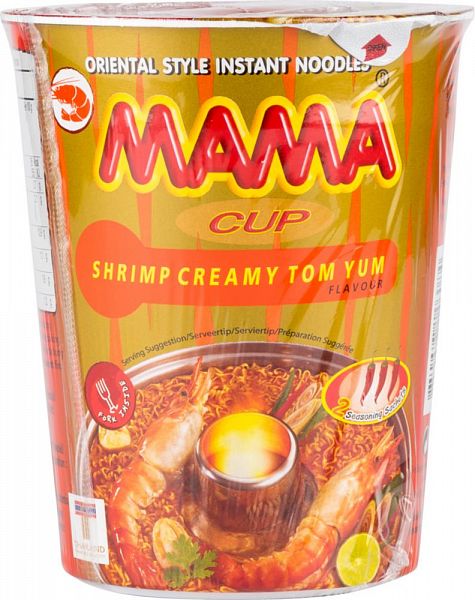 Лапша быстрого приготовления тайская Mama кремовый том ям 70 г