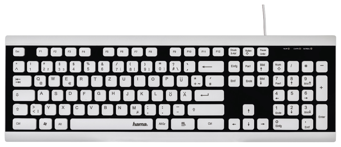 

Клавиатура Hama Covo R1173000 White/Black, Covo R1173000