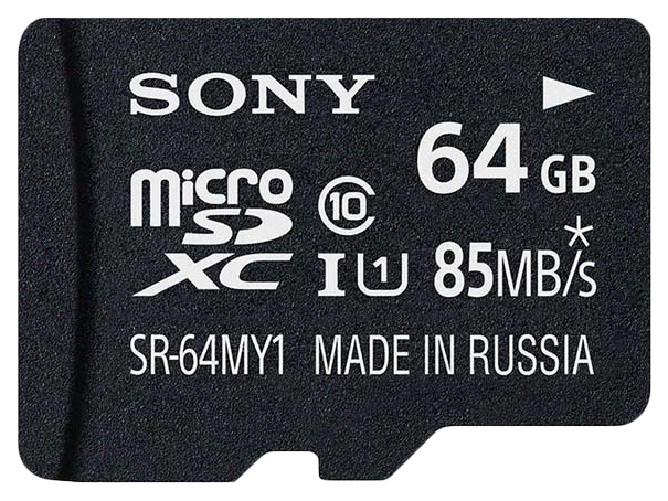 

Карта памяти Sony Micro SDHC UHS-I SR-64MY1A/T 64GB, 64GB UHS-I с адаптером (SR-64MY1A/T)