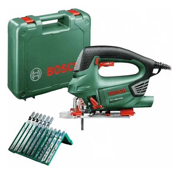 фото Сетевой лобзик pst 900 pel + набор оснастки (10 шт,) promo bosch