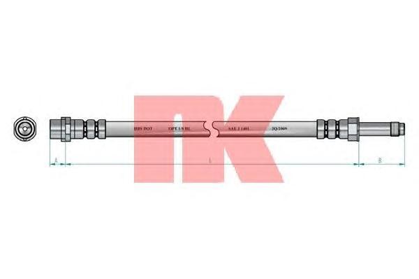 фото Шланг тормозной системы nk 8547108