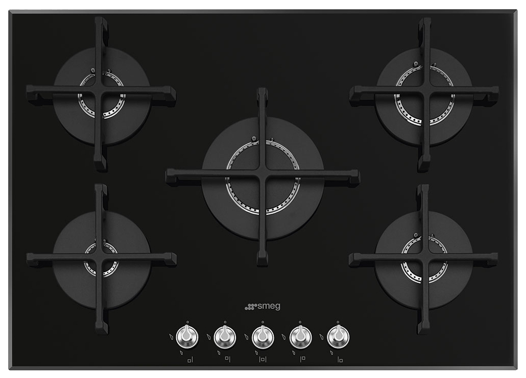 фото Встраиваемая варочная панель газовая smeg pv175n2 black