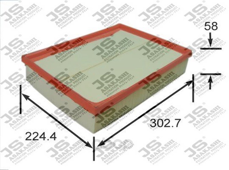 фото Фильтр воздушный двигателя js asakashi a0317