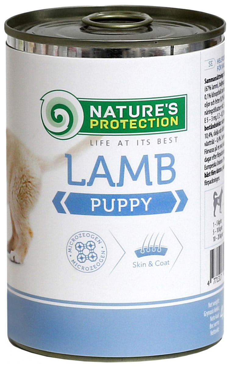 

Консервы для щенков Nature’s Protection Puppy ягненок 400 г, ягненок, 400 г