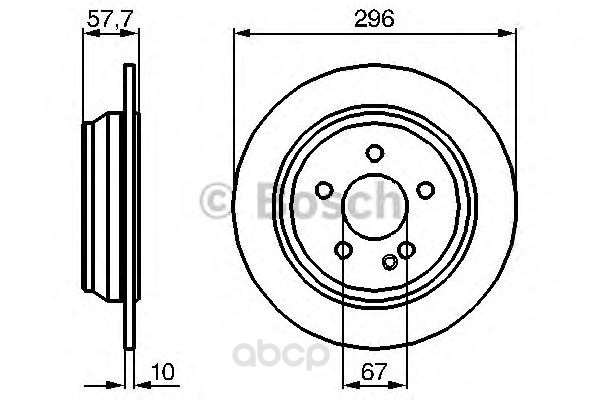 фото Тормозной диск bosch задний для mercedes viano, vito w639 2.0-3.7 2003- 0986479138