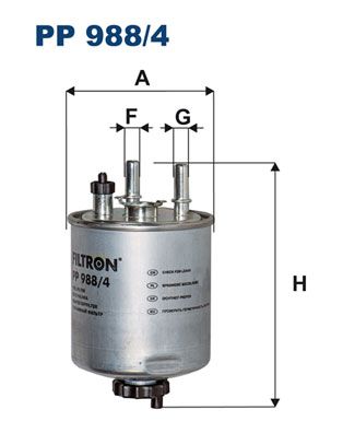 фото Фильтр топливный filtron pp988/4