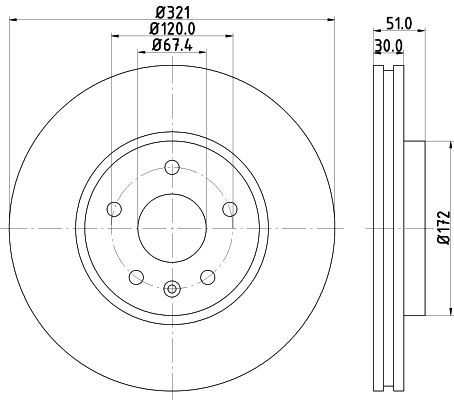 фото Тормозной диск hella pagid 8dd 355 116-041