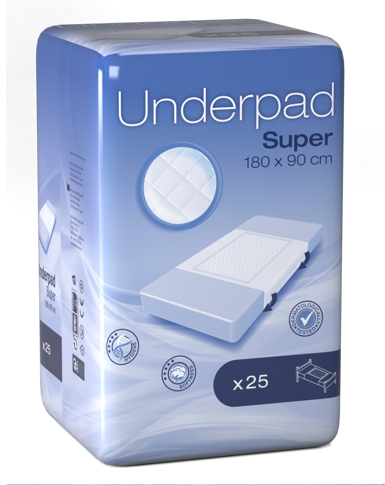 

Впитывающие пеленки AMD PAD SUPER 90*180 с крылышками 25 шт., Super