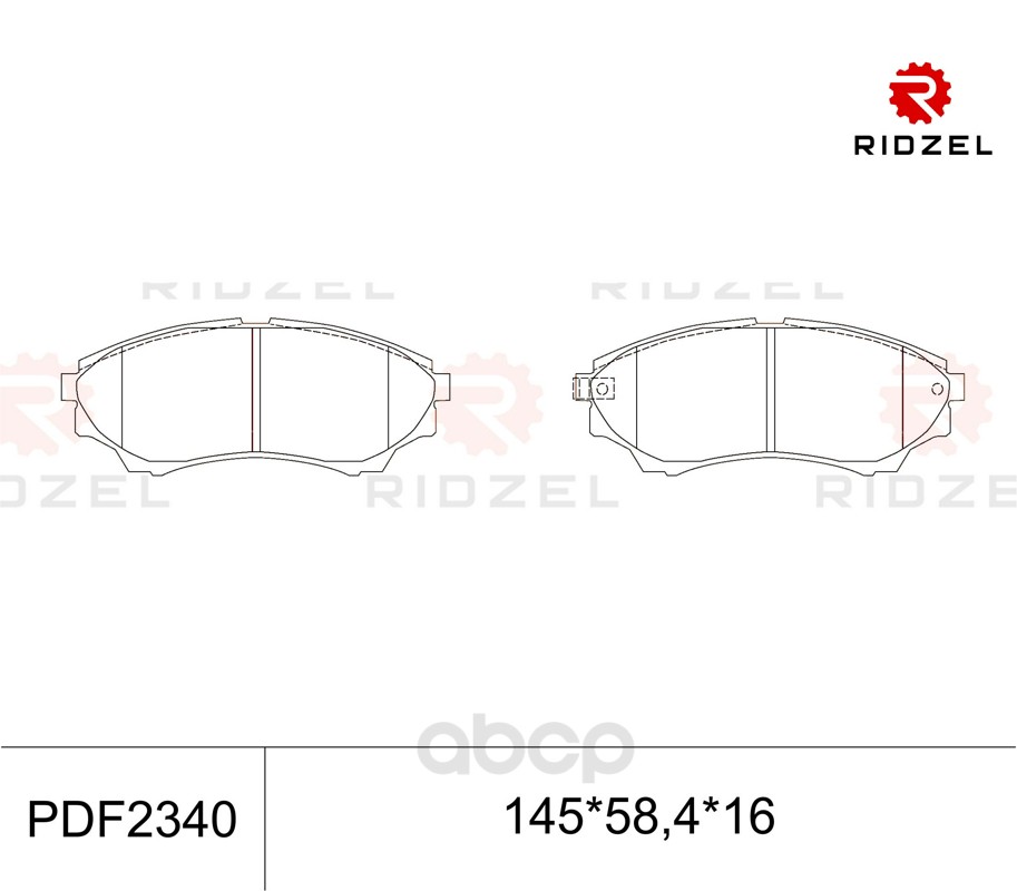 

Комплект тормозных колодок RIDZEL PDF2340