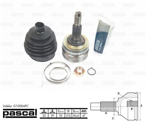 

Шрус PASCAL G10004PC