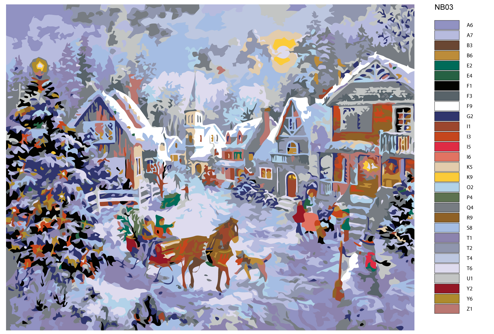 

Картина по номерам, 40 x 50, NB03, NB03