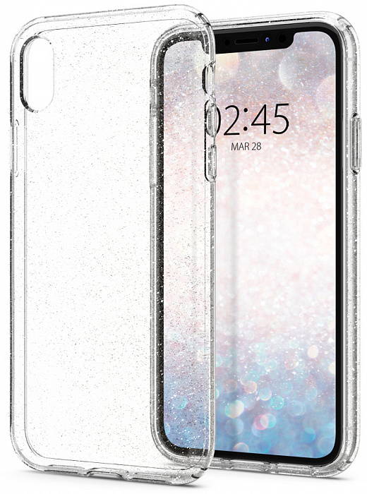 фото Чехол spigen liquid crystal glitter (064cs24867) для iphone xr (crystal quartz)